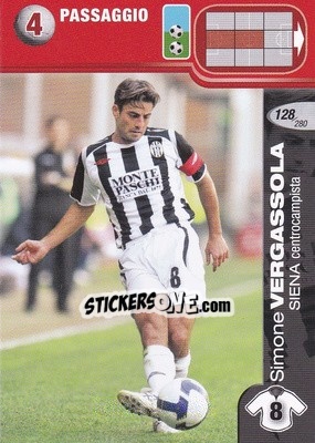 Cromo Simone Vergassola - Calciatori Challenge 2008-2009 - Panini