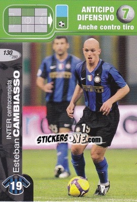 Sticker Esteban Cambiasso - Calciatori Challenge 2008-2009 - Panini