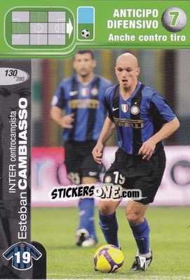 Cromo Esteban Cambiasso - Calciatori Challenge 2008-2009 - Panini