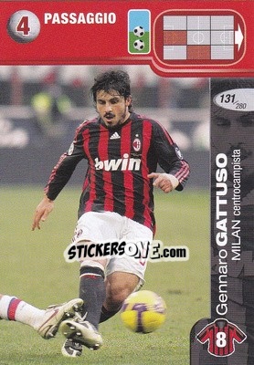 Sticker Gennaro Gattuso - Calciatori Challenge 2008-2009 - Panini