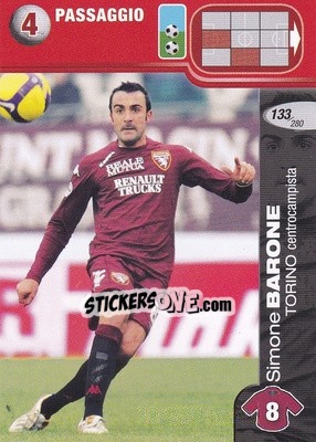 Sticker Simone Barone - Calciatori Challenge 2008-2009 - Panini