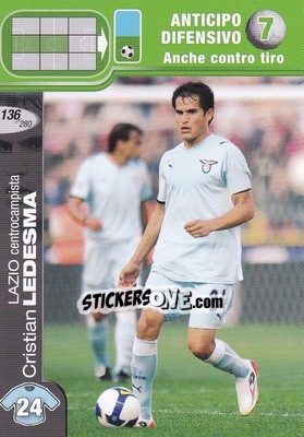 Sticker Cristian Ledesma - Calciatori Challenge 2008-2009 - Panini