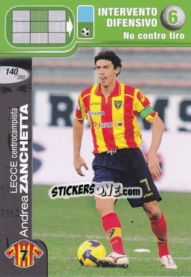 Figurina Andrea Zanchetta - Calciatori Challenge 2008-2009 - Panini