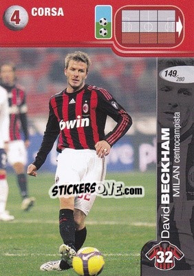 Sticker David Beckham - Calciatori Challenge 2008-2009 n. 149 - Panini