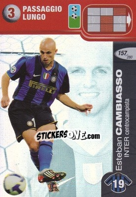 Cromo Esteban Cambiasso - Calciatori Challenge 2008-2009 - Panini