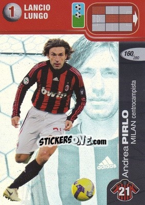 Sticker Andrea Pirlo - Calciatori Challenge 2008-2009 n. 160 - Panini