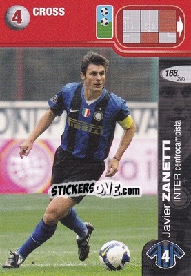 Sticker Javier Zanetti - Calciatori Challenge 2008-2009 n. 168 - Panini