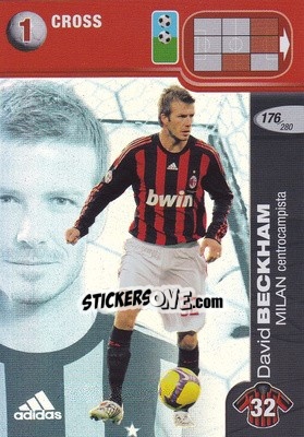 Sticker David Beckham - Calciatori Challenge 2008-2009 n. 176 - Panini