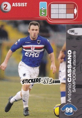 Cromo Antonio Cassano - Calciatori Challenge 2008-2009 - Panini