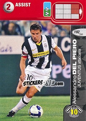 Cromo Alessandro Del Piero - Calciatori Challenge 2008-2009 - Panini