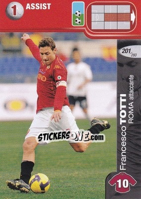 Sticker Francesco Totti - Calciatori Challenge 2008-2009 n. 201 - Panini