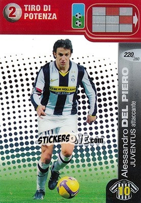 Sticker Alessandro Del Piero - Calciatori Challenge 2008-2009 - Panini