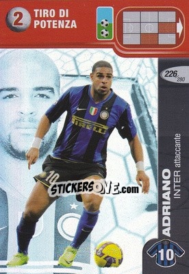 Cromo Adriano - Calciatori Challenge 2008-2009 - Panini