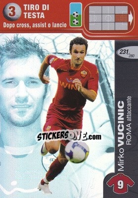 Sticker Mirko Vucinic - Calciatori Challenge 2008-2009 - Panini
