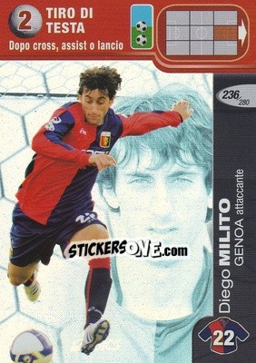 Sticker Diego Milito - Calciatori Challenge 2008-2009 - Panini