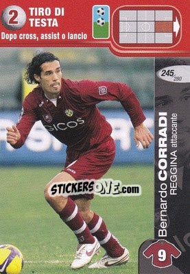 Cromo Bernardo Corradi - Calciatori Challenge 2008-2009 - Panini