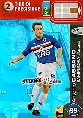 Sticker Antonio Cassano - Calciatori Challenge 2008-2009 - Panini