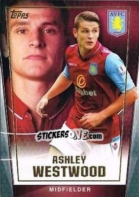 Sticker Ashley Westwood - Premier Club 2014-2015 n. 11 - Topps