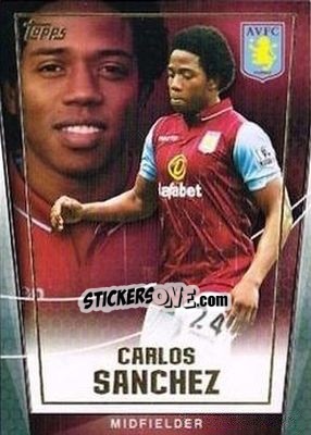 Sticker Carlos Sanchez - Premier Club 2014-2015 n. 12 - Topps