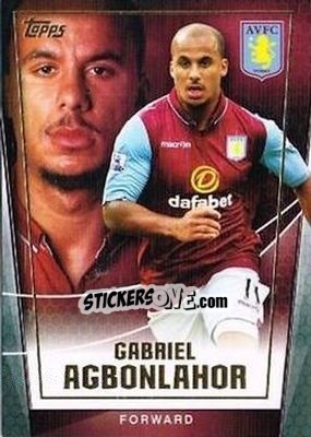 Sticker Gabriel Agbonlahor - Premier Club 2014-2015 n. 14 - Topps