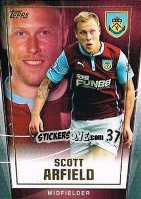 Sticker Scott Arfield - Premier Club 2014-2015 n. 20 - Topps