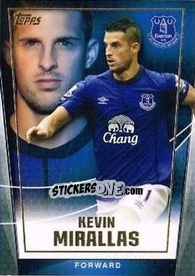 Sticker Kevin Mirallas - Premier Club 2014-2015 n. 42 - Topps