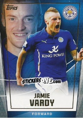 Sticker Jamie Vardy - Premier Club 2014-2015 n. 56 - Topps