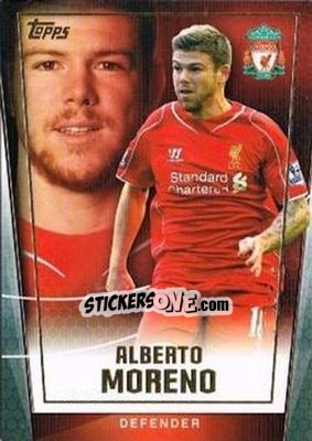 Sticker Alberto Moreno - Premier Club 2014-2015 n. 59 - Topps