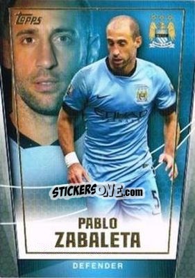 Sticker Pablo Zabaleta - Premier Club 2014-2015 n. 65 - Topps