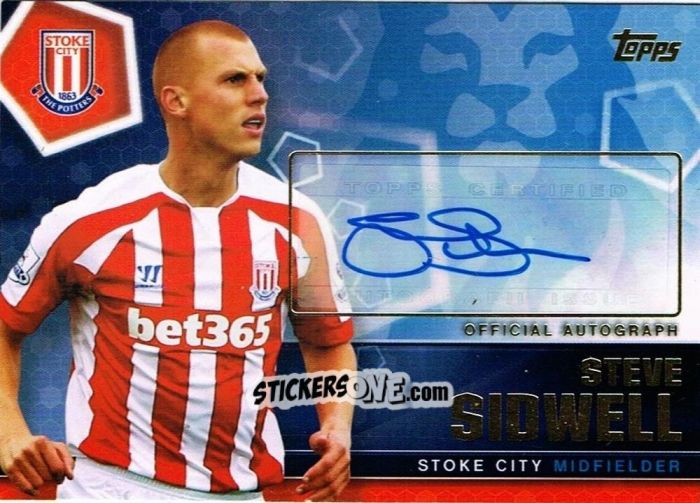 Sticker Steve Sidwell - Premier Club 2014-2015 n. A29 - Topps