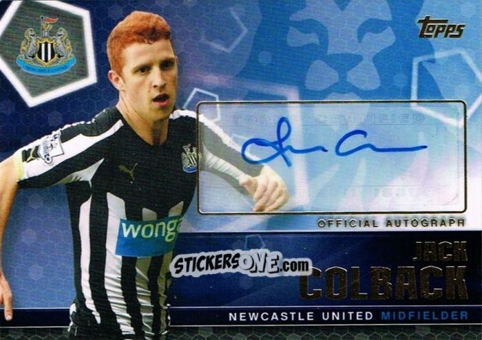 Cromo Jack Colback - Premier Club 2014-2015 n. A38 - Topps