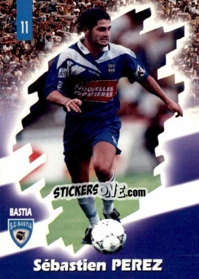Sticker Sebastien Perez - FOOT Cards 1997-1998 n. 11 - Panini