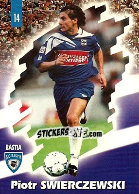 Sticker Piotr Swierczewski - FOOT Cards 1997-1998 n. 14 - Panini