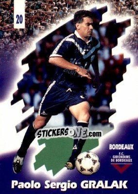 Sticker Paolo Sergio Gralak - FOOT Cards 1997-1998 - Panini