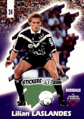 Sticker Lilian Laslandes - FOOT Cards 1997-1998 n. 24 - Panini
