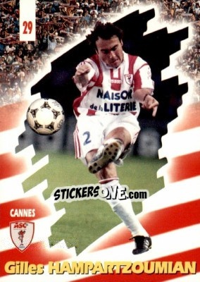 Sticker Gilles Hampartzoumian - FOOT Cards 1997-1998 n. 29 - Panini