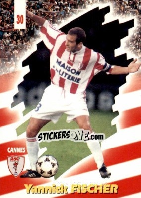 Sticker Yannick Fischer - FOOT Cards 1997-1998 n. 30 - Panini