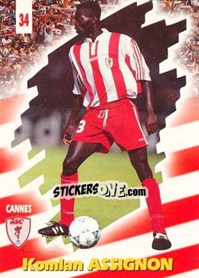 Sticker Komlan Assignon - FOOT Cards 1997-1998 n. 34 - Panini