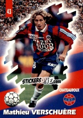 Sticker Mathieu Verschuere - FOOT Cards 1997-1998 - Panini