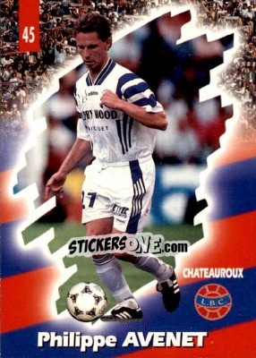 Sticker Philippe Avenet - FOOT Cards 1997-1998 - Panini