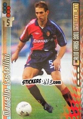 Sticker Marcello Castellini - Calcio Cards 2000-2001 Premium n. 25 - Panini