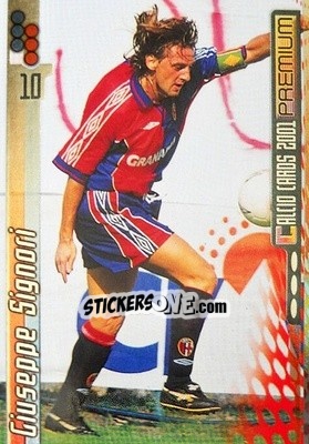 Sticker Giuseppe Signori - Calcio Cards 2000-2001 Premium - Panini