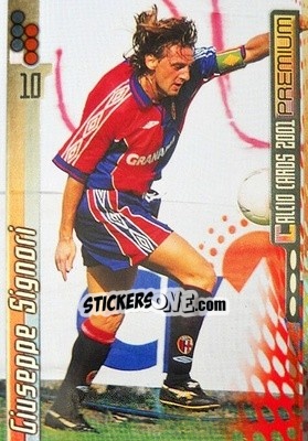 Sticker Giuseppe Signori - Calcio Cards 2000-2001 Premium n. 33 - Panini