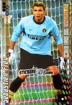 Sticker Sebastien Frey - Calcio Cards 2000-2001 Premium n. 56 - Panini