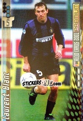 Sticker Laurent Blanc - Calcio Cards 2000-2001 Premium n. 57 - Panini