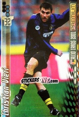 Sticker Christian Vieri - Calcio Cards 2000-2001 Premium n. 66 - Panini