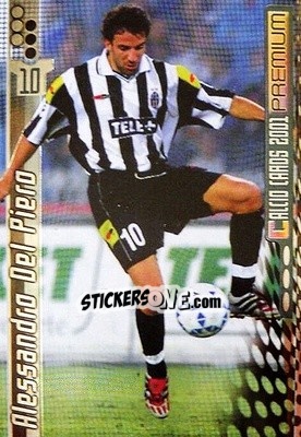 Sticker Alessandro Del Piero - Calcio Cards 2000-2001 Premium n. 76 - Panini