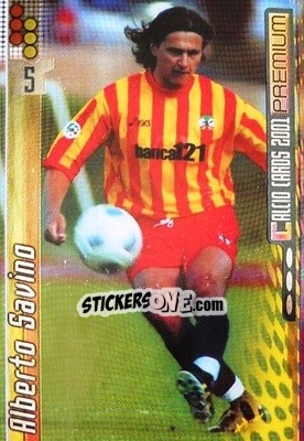 Sticker Alberto Savino - Calcio Cards 2000-2001 Premium n. 92 - Panini