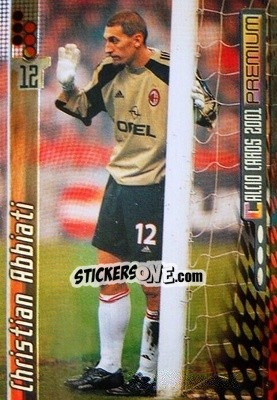 Sticker Christian Abbiati - Calcio Cards 2000-2001 Premium n. 100 - Panini