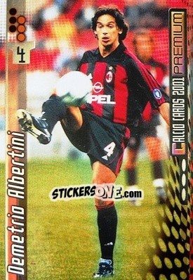 Sticker Demetrio Albertini - Calcio Cards 2000-2001 Premium n. 104 - Panini